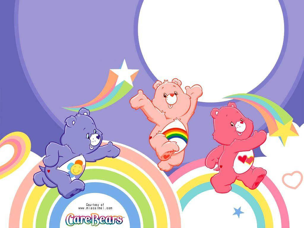 A Heartwarming Gathering - Care Bears Enjoying Rainbow Magic.