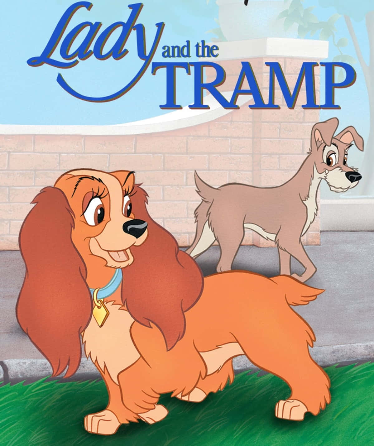 A Heartwarming Moment Between Lady And Tramp Background