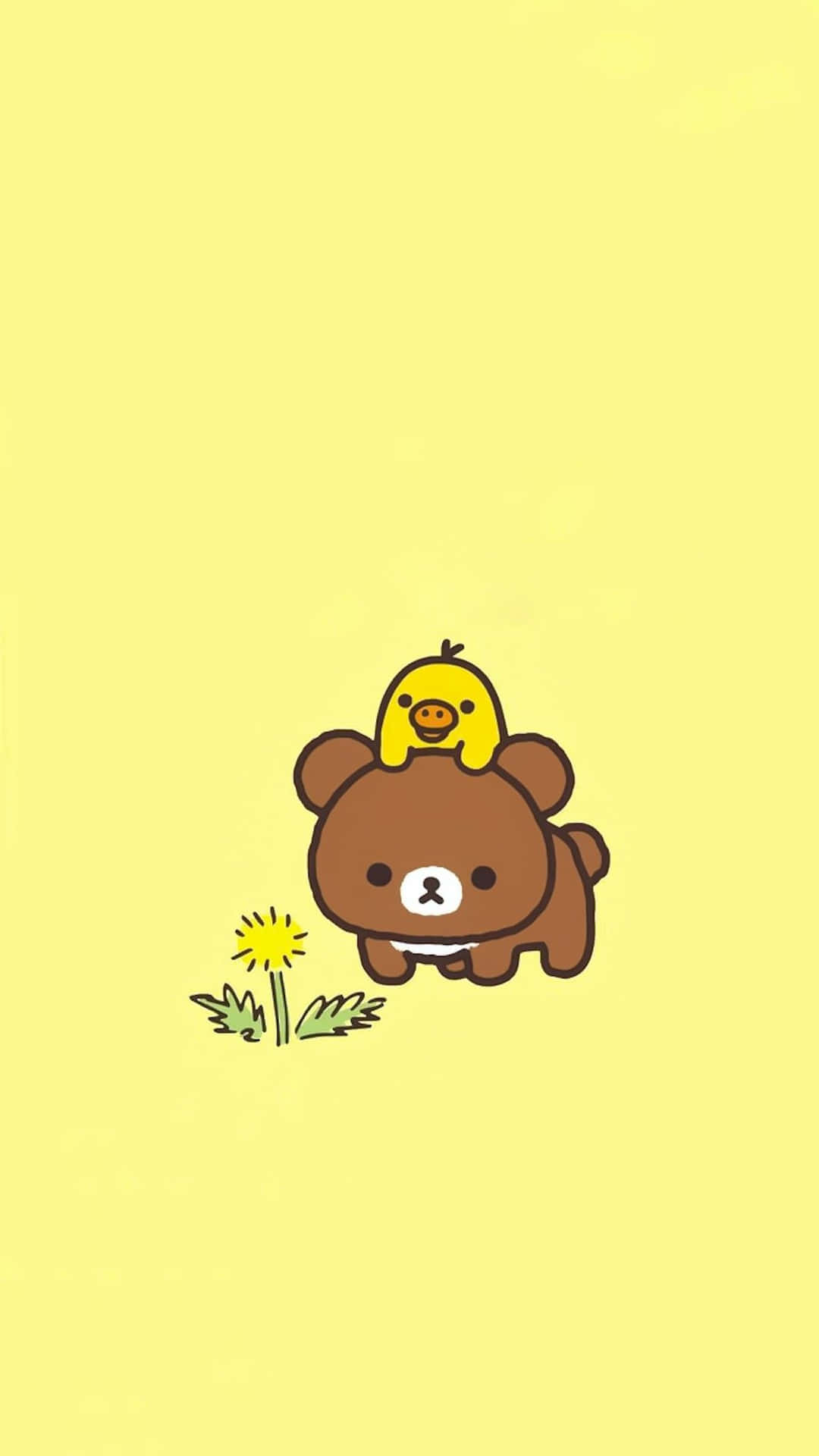 A Heartwarming Scene Of A Cute Rilakkuma Teddy Bear Background