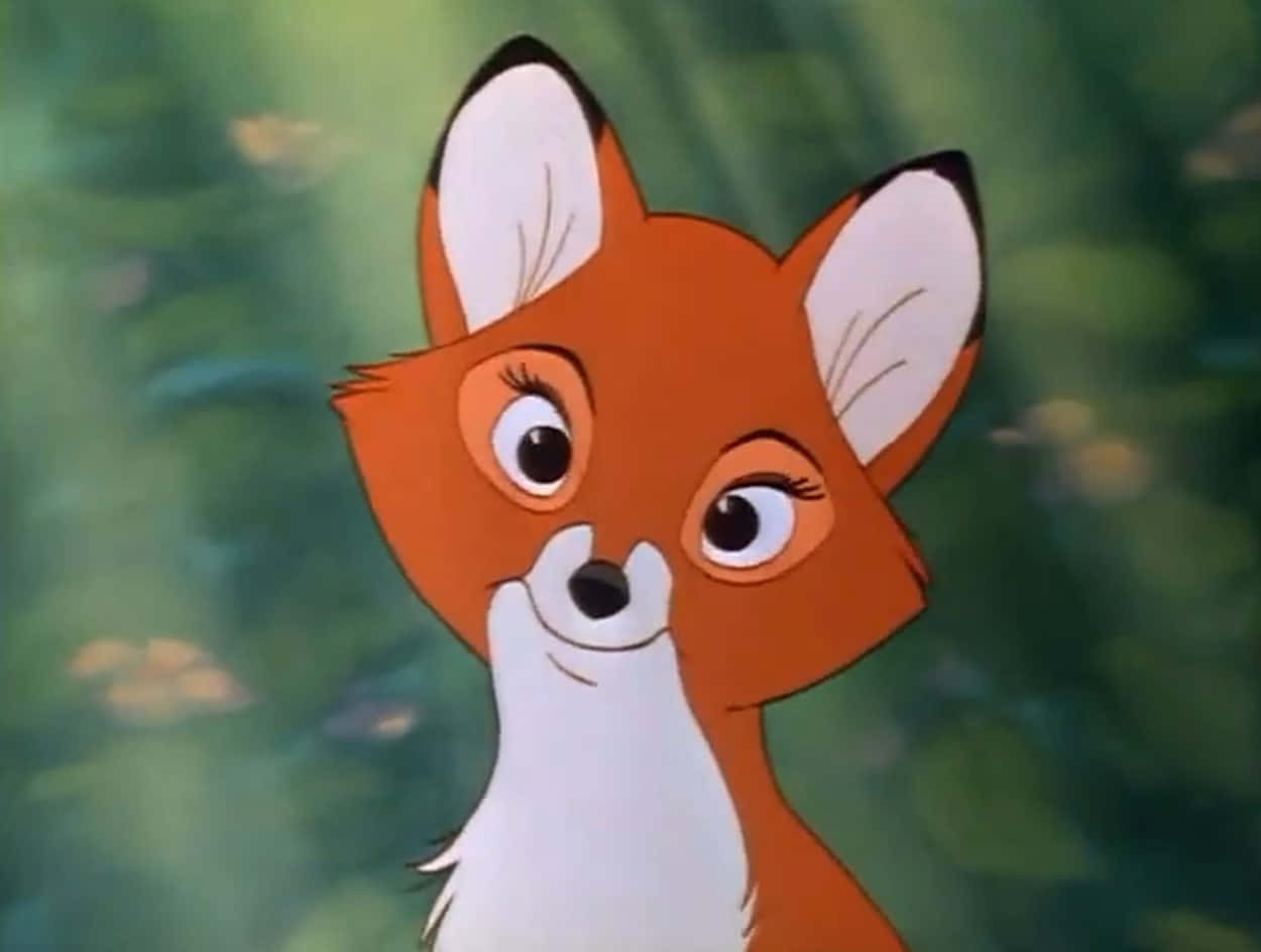 A Heartwarming Scene Of Todd The Fox And Copper The Hound, Showcasing Their Enduring Friendship In The Disney Classic, The Fox And The Hound. Background