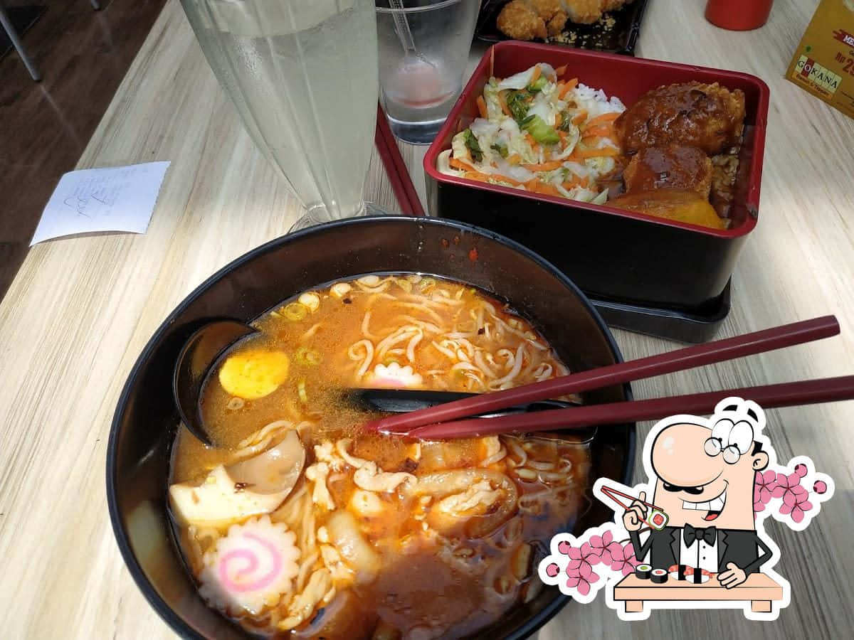 A Hearty Bowl Of Delicious Ramen Background