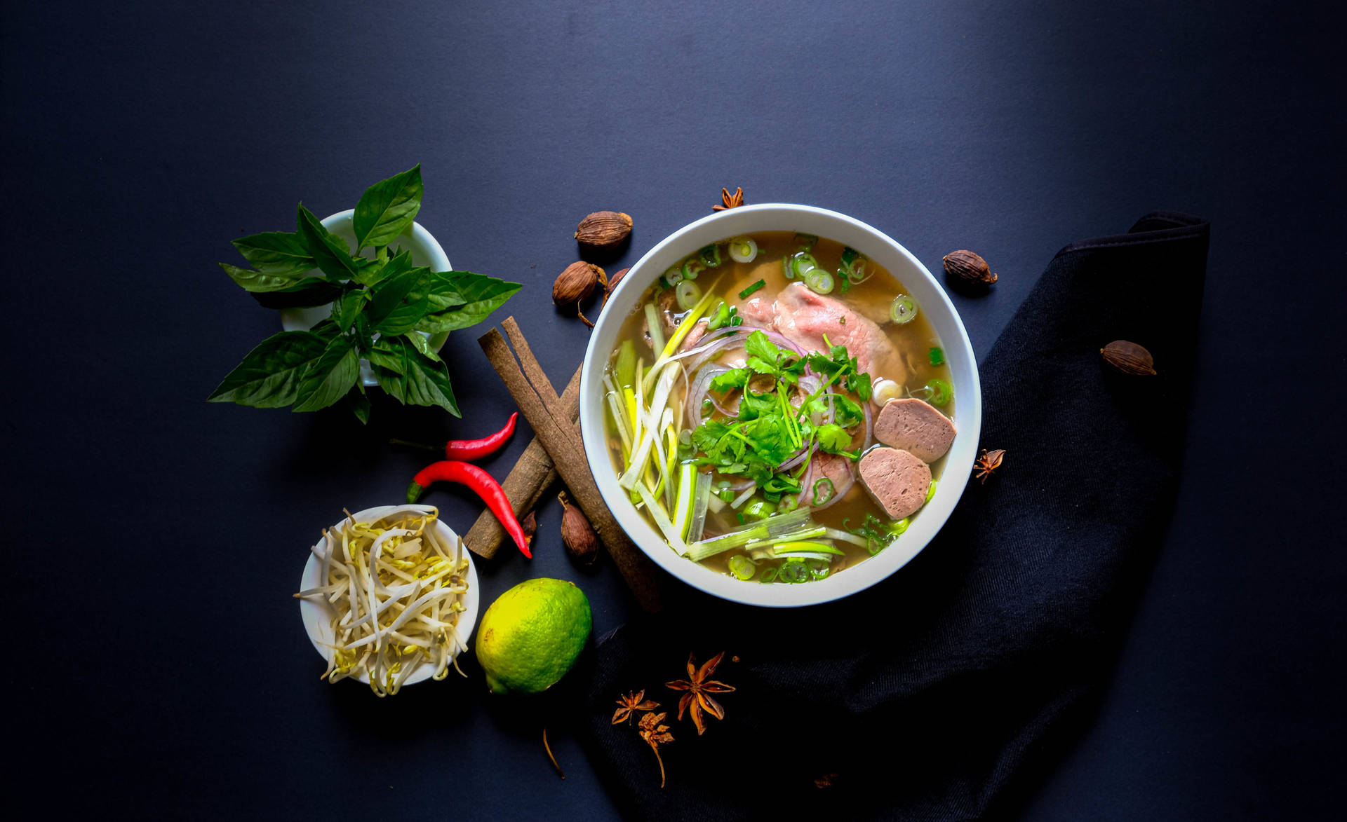 A Hearty Bowl Of Pho Vietnamese Spicy Noodles