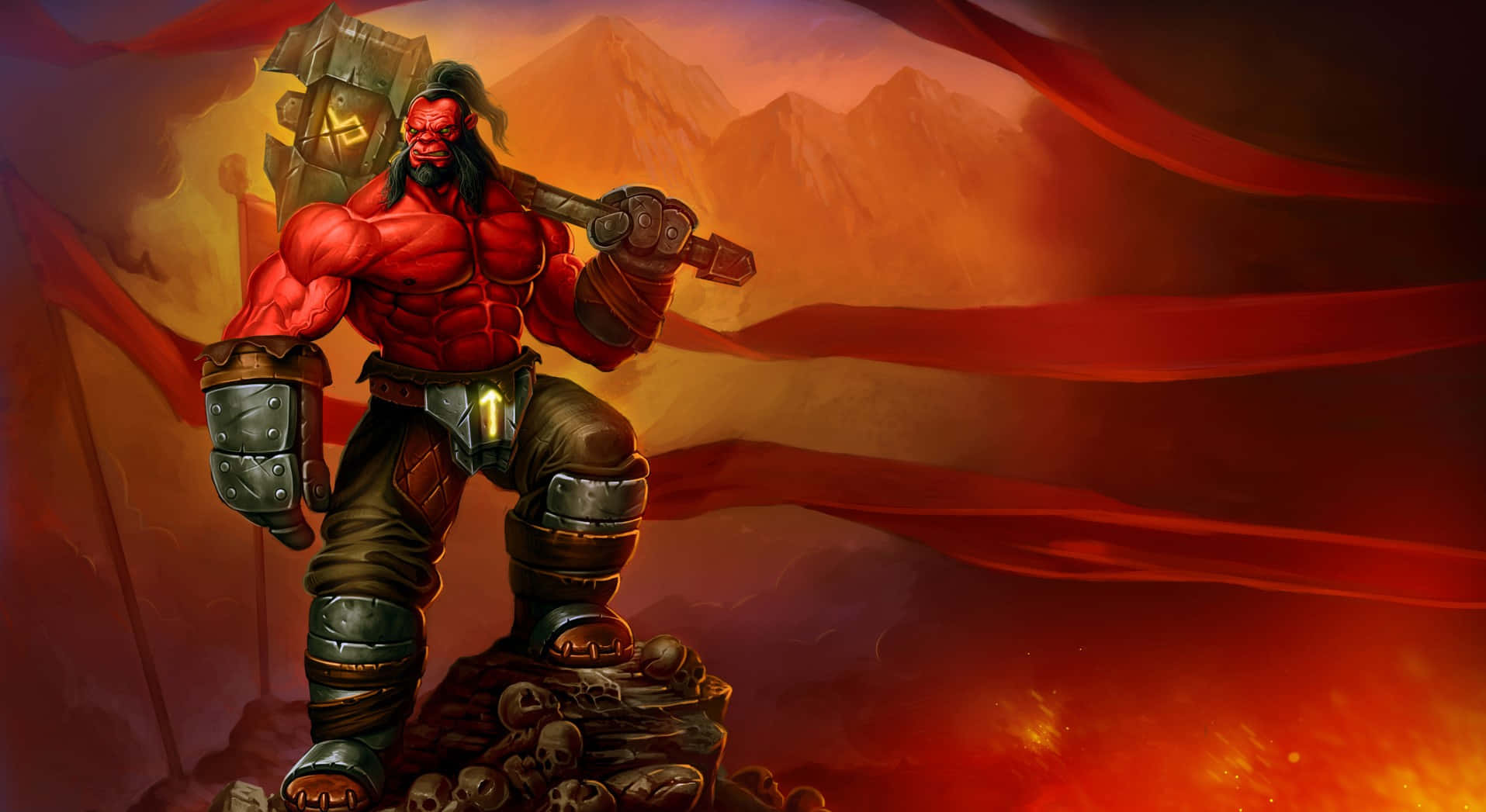 A Hero Stands Ready: Dota 2's Axe Prepares For Battle. Background