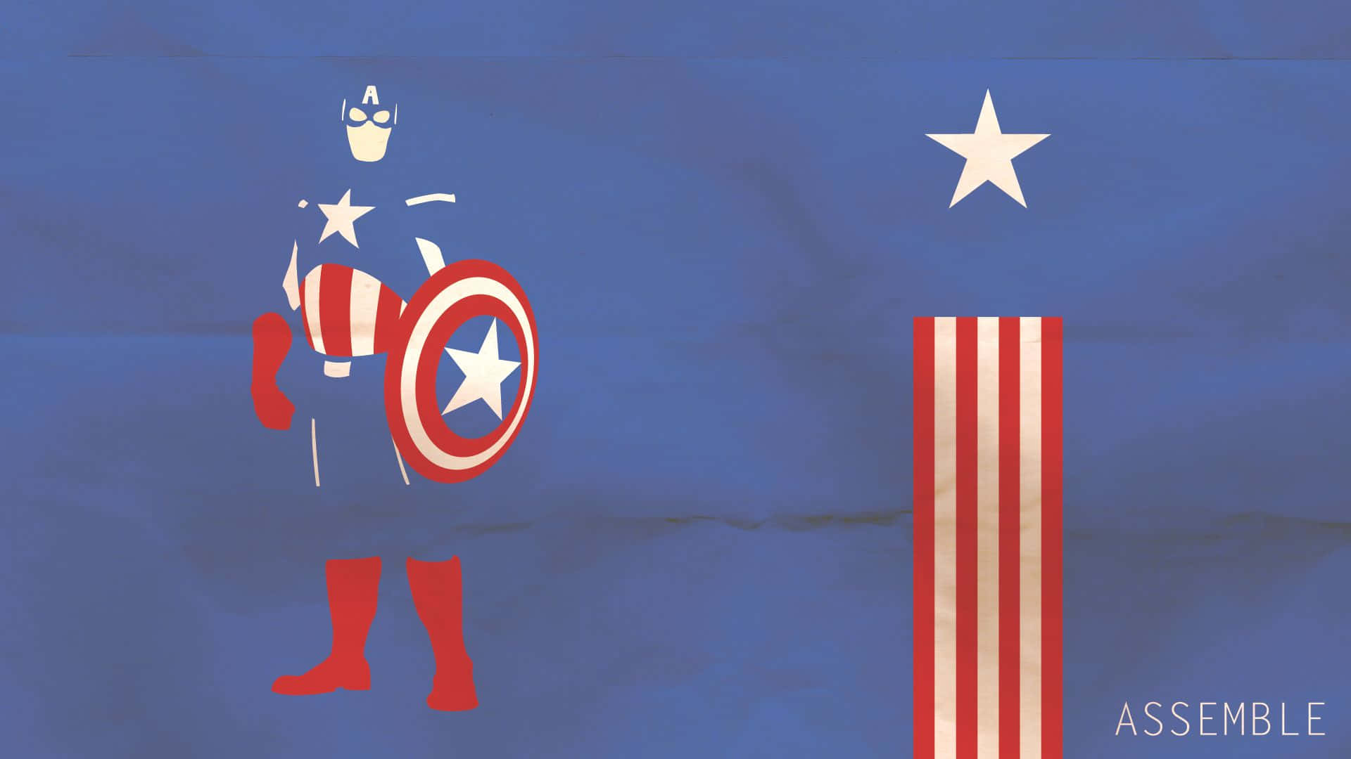 A Heroic Logo Representing The Spirit Of Captain America Background