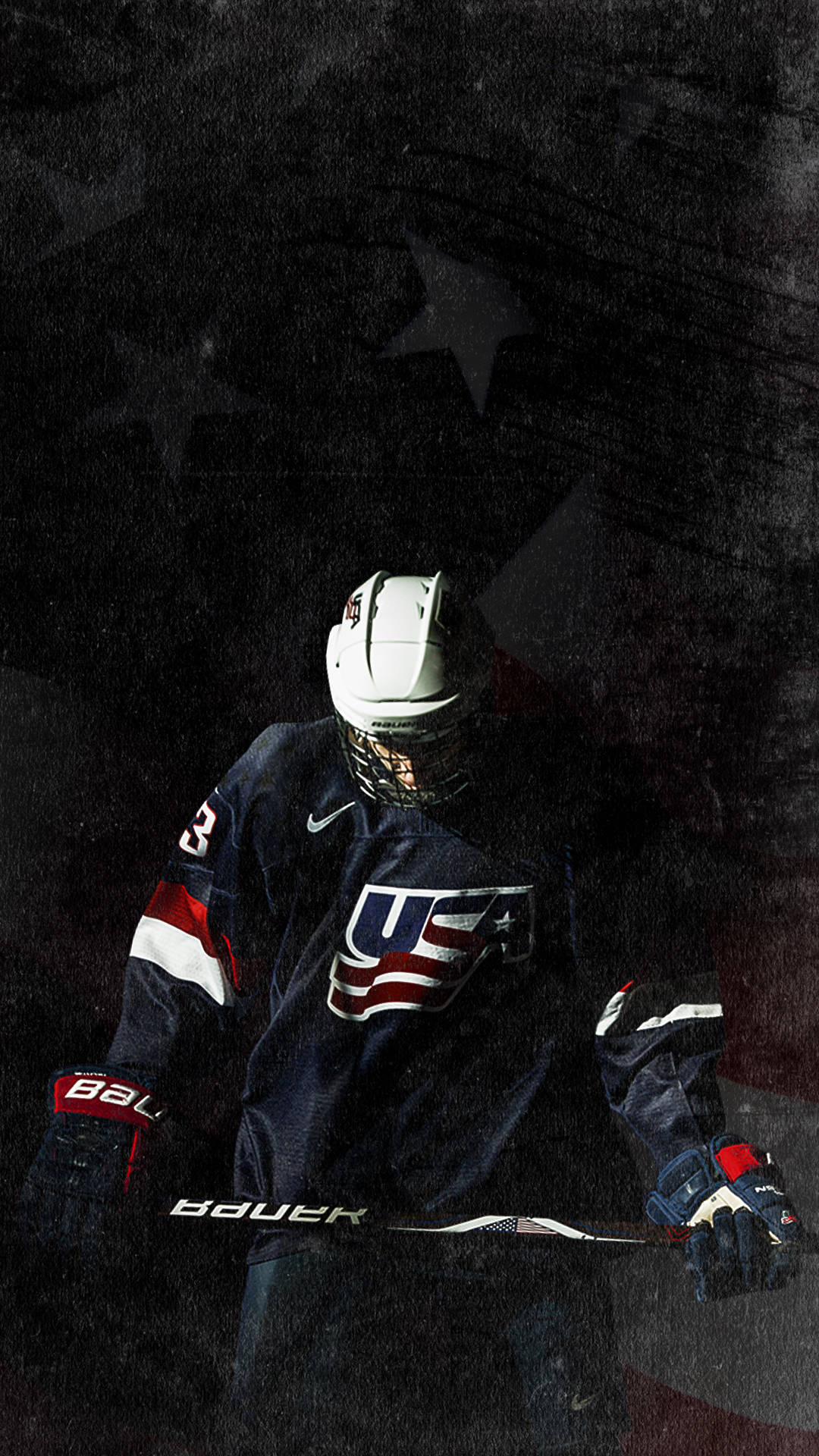 A Hockey Player Holding A Stick Background