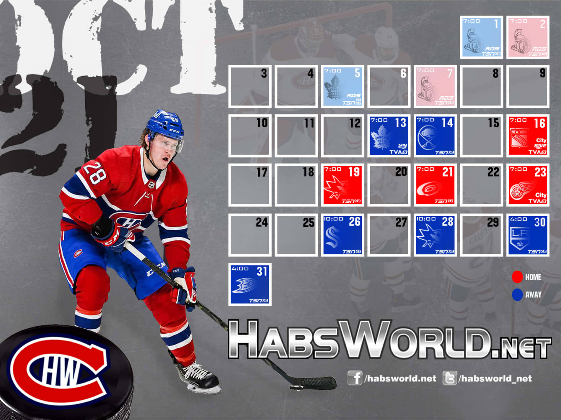 A Hockey Player Is Playing In A Hockey Game Background
