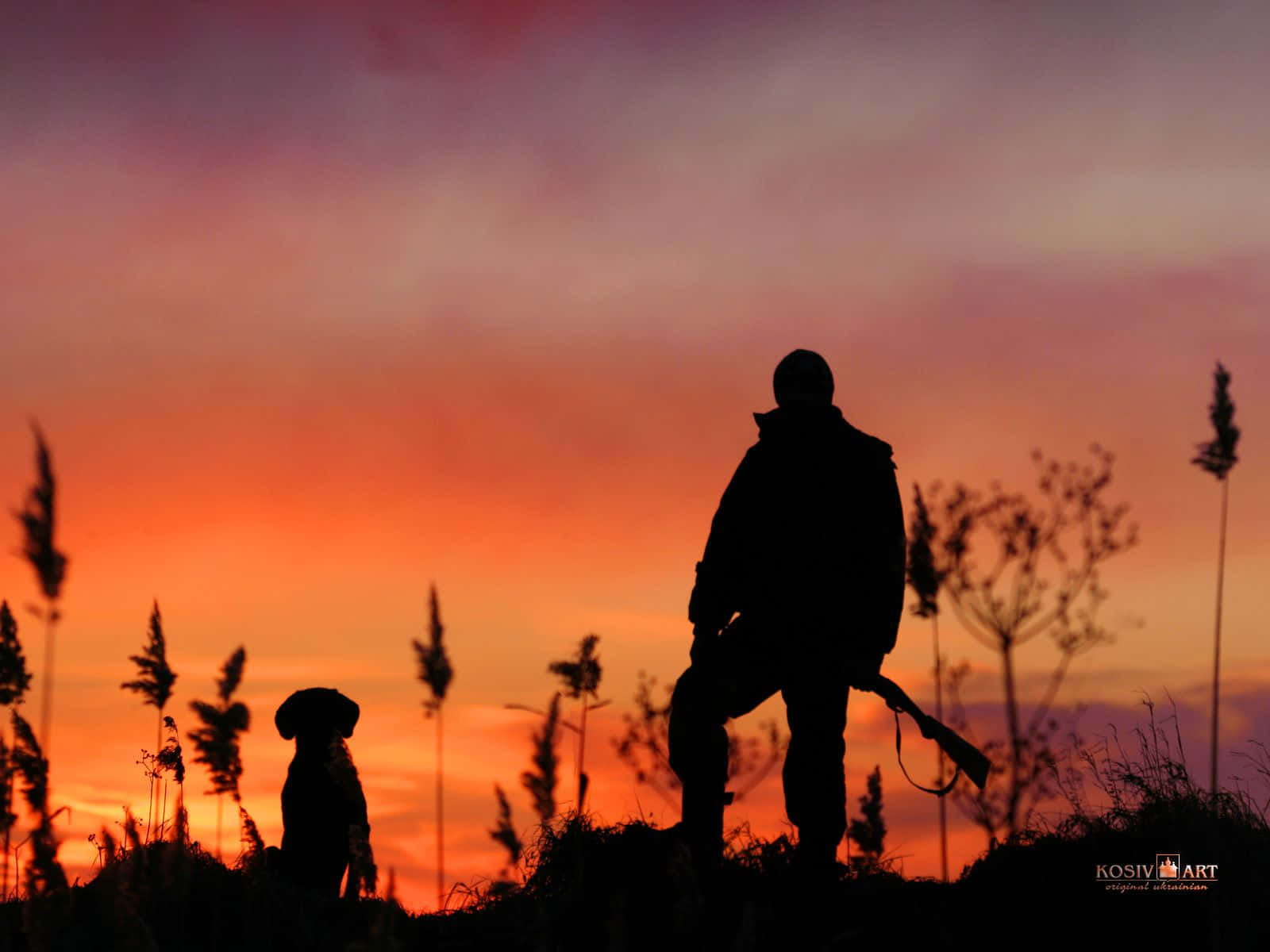A Hunter In Action, Embarking On A New Hunting Adventure. Background