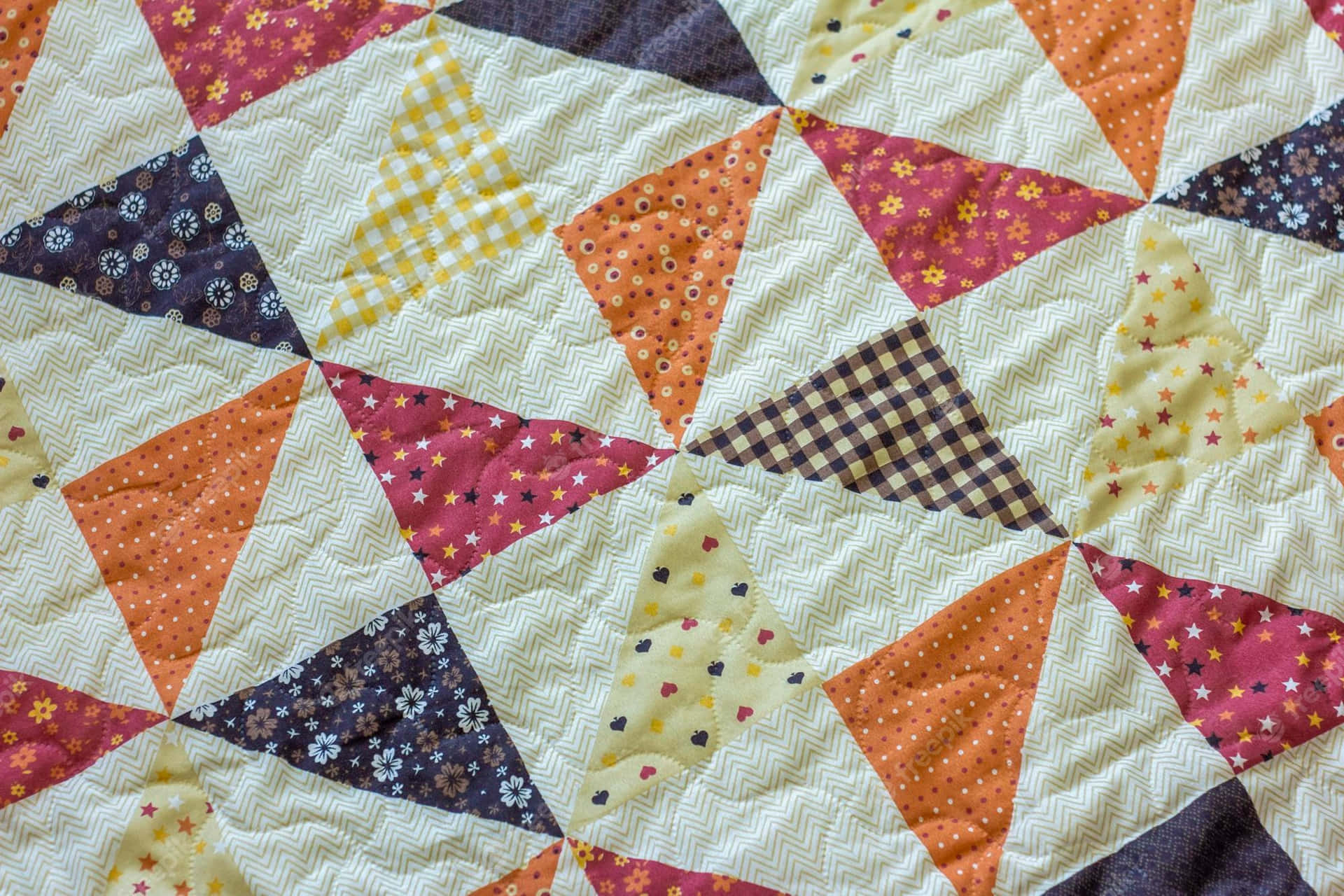A Intricately Detailed Patchwork Quilt