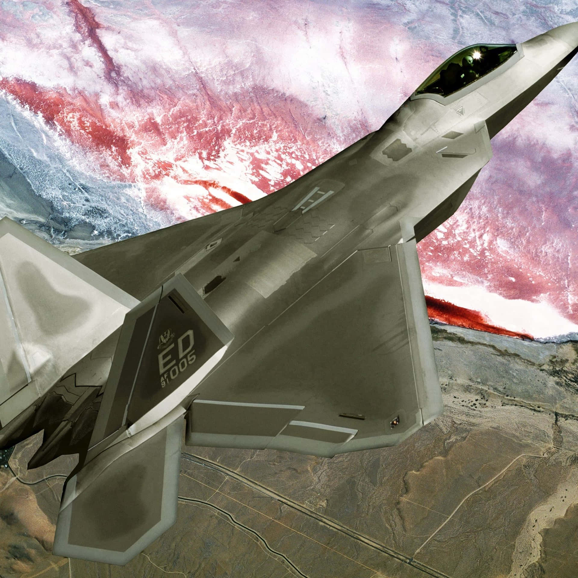 A Jet Flying In The Sky Background