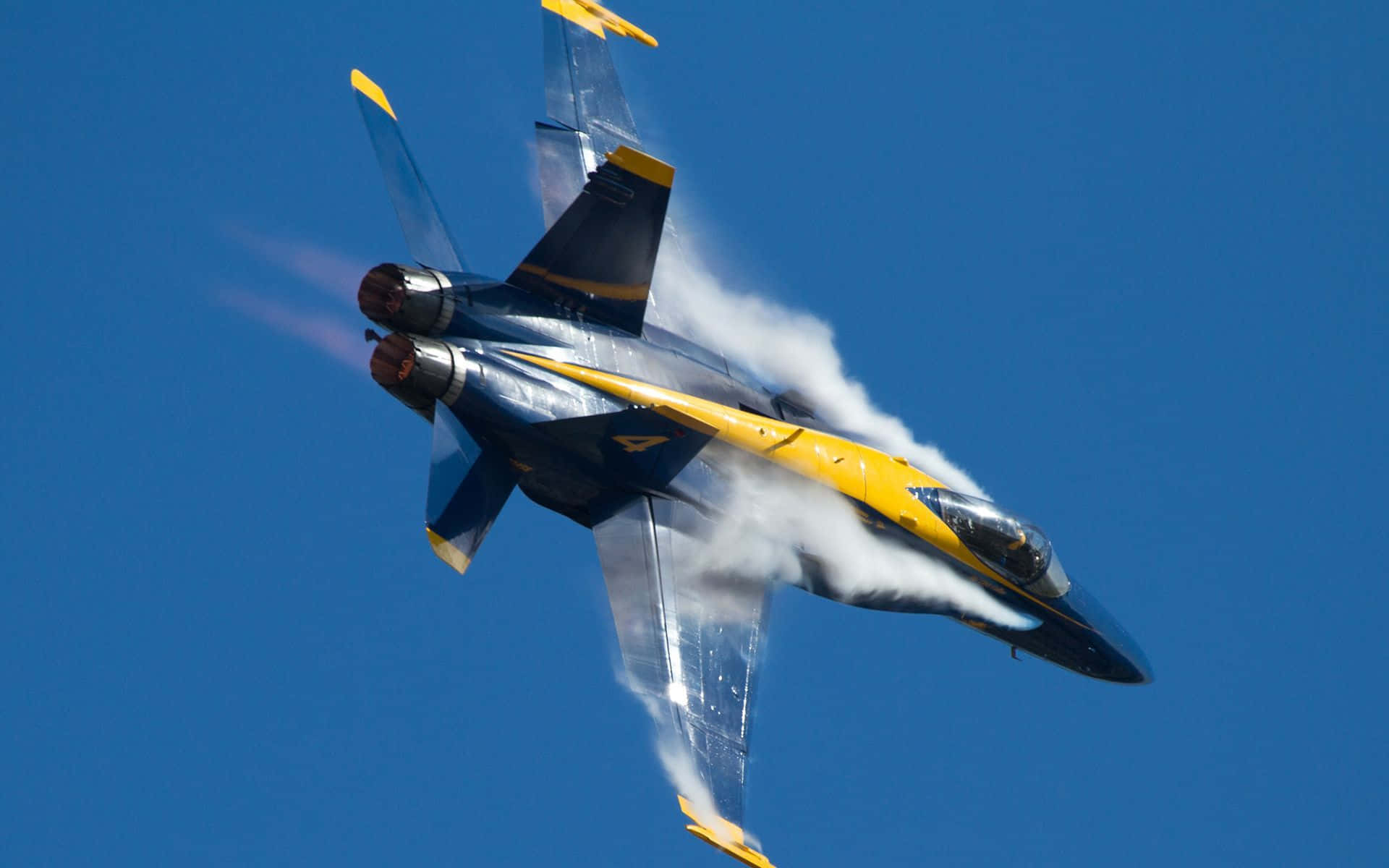 A Jet Flying In The Sky Background