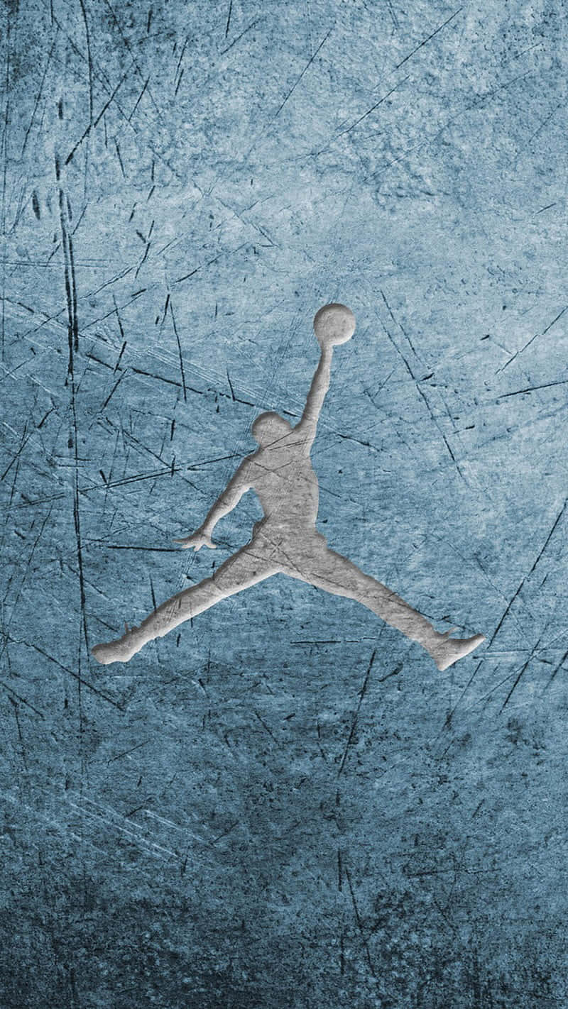 A Jordan Logo On A Blue Background Background