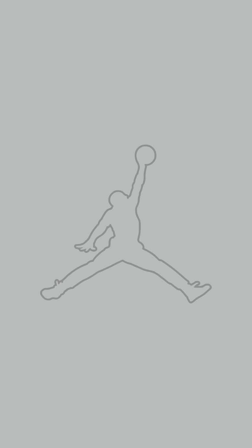 A Jordan Logo Phone Against A Blue Background Background