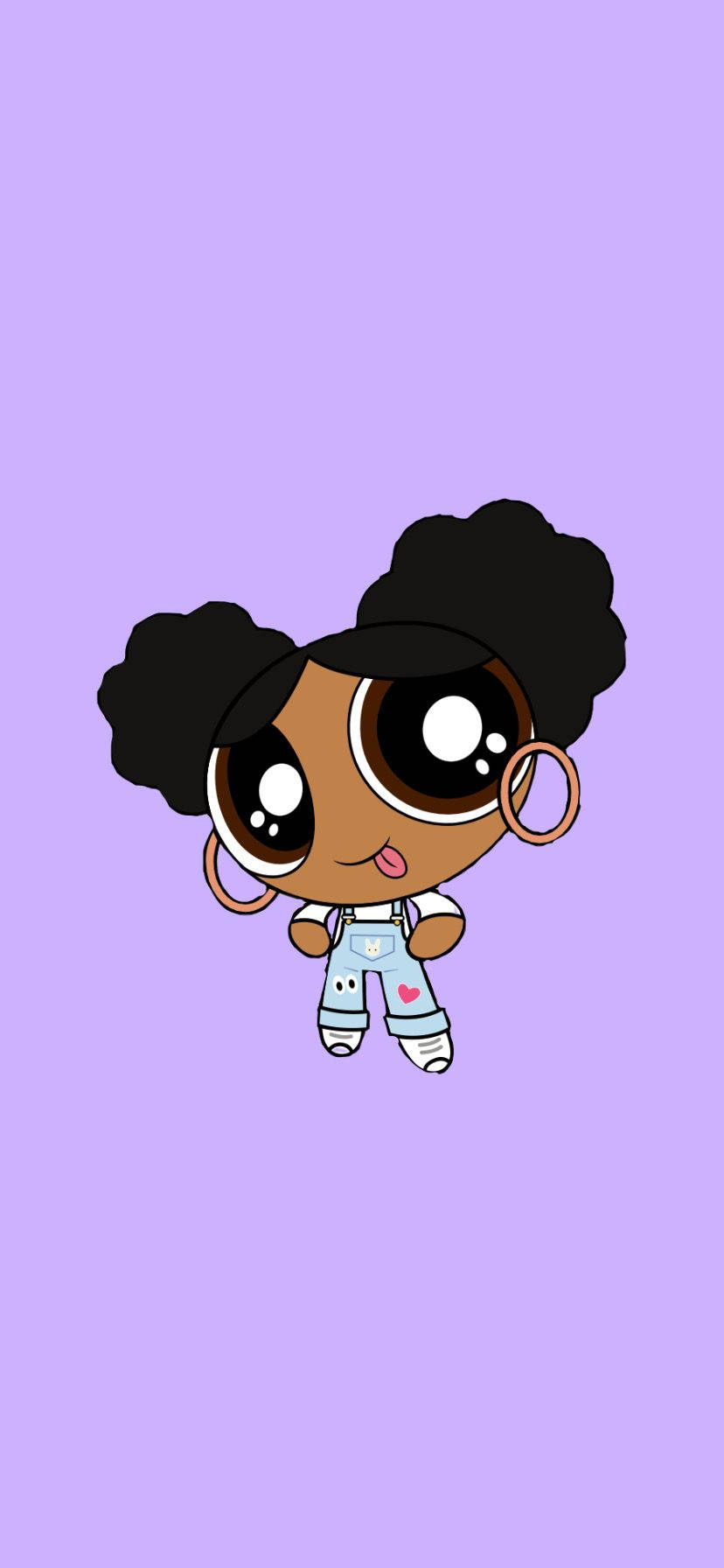 A Joyful Black Girl Cartoon Character Background