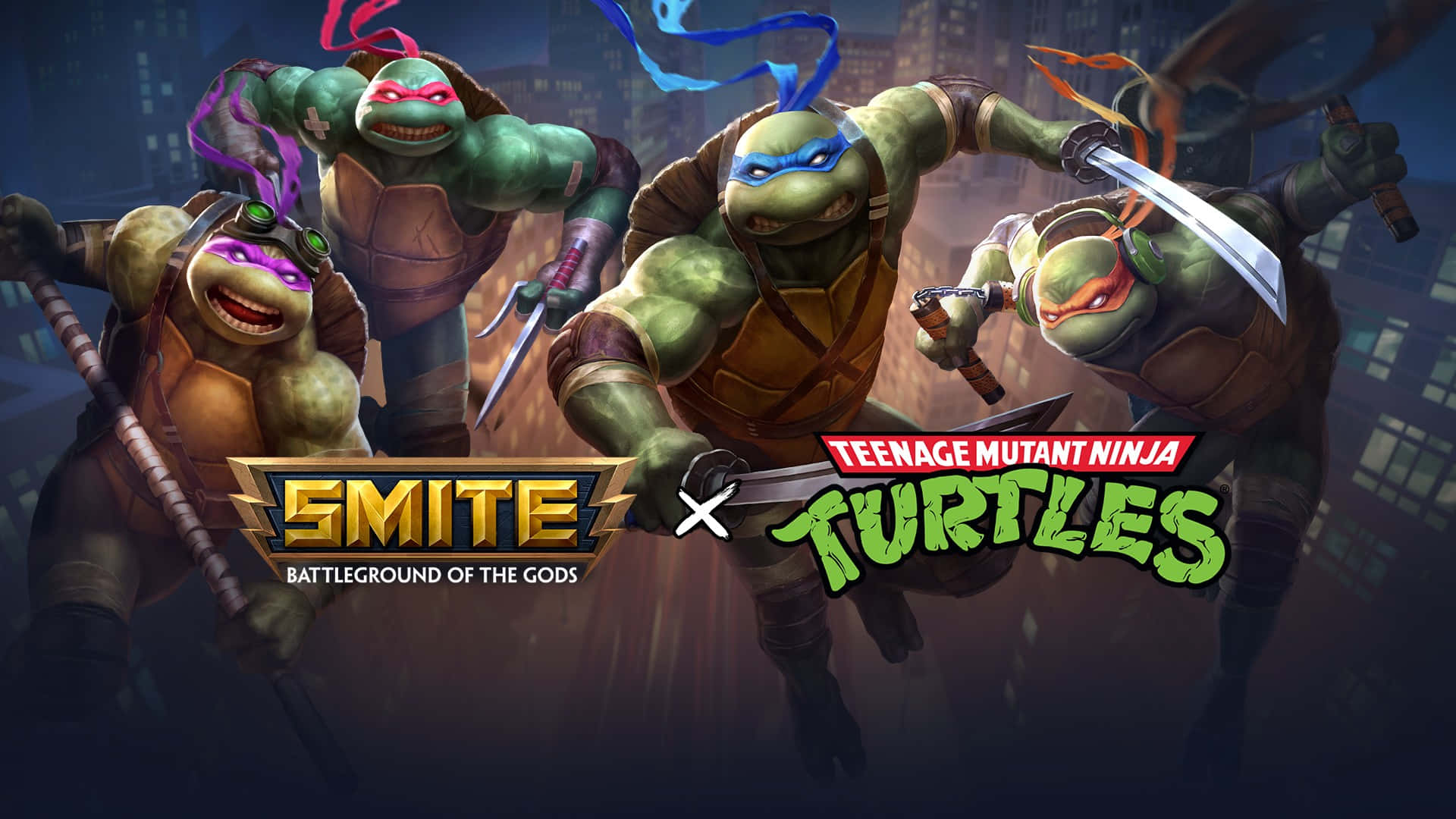 A Joyous Leap Of Celebration From The Teenage Mutant Ninja Turtles Background