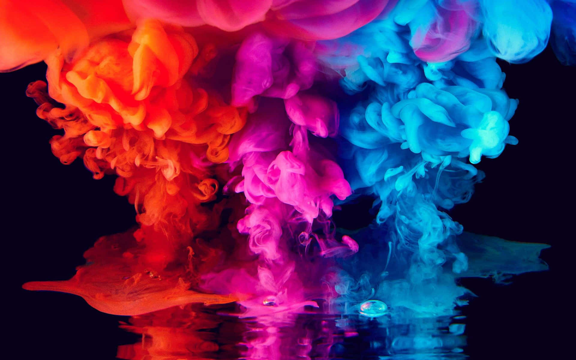 A Kaleidoscope Of Colors Produced By Smoke