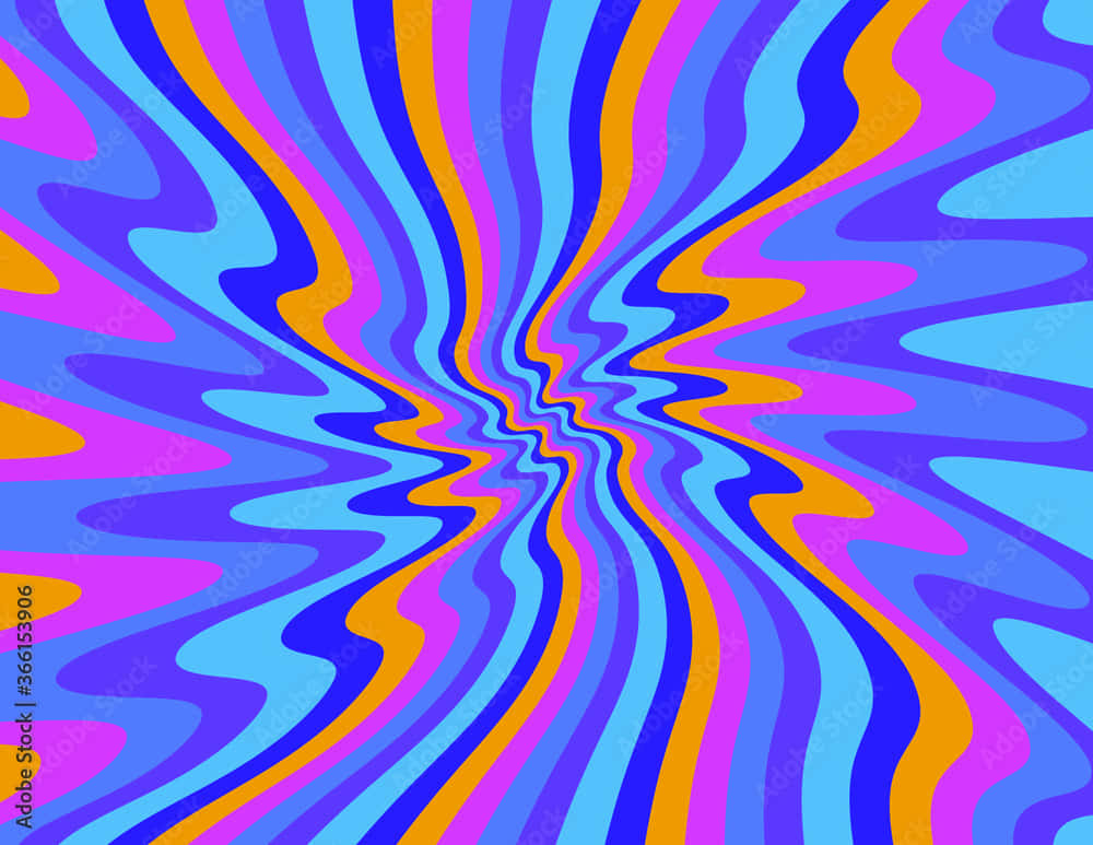 A Kaleidoscope Of Vibrant Colors From The 1960s Psychedelic Era Background