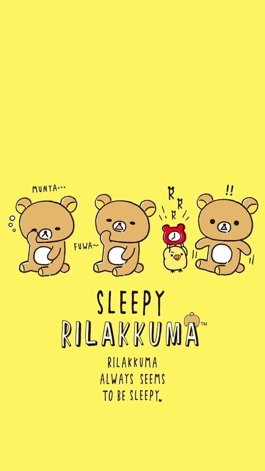 A Kawaii Rilakkuma, The Cute And Lovable Stuffed Bear. Background