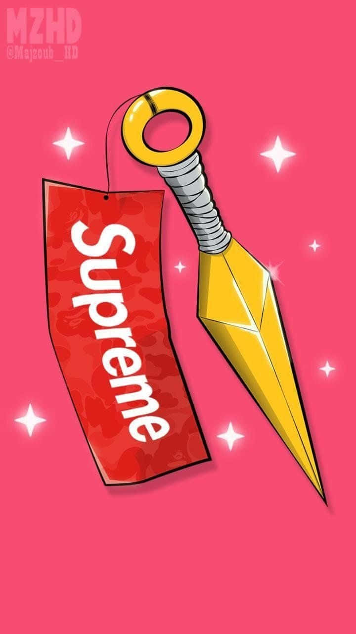 A Knife With The Word Supreme On It Background