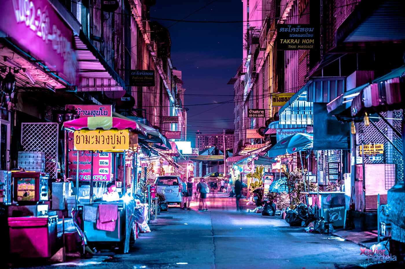 A Laptop Emitting Neon Lights For A Unique Tumblr Experience. Background