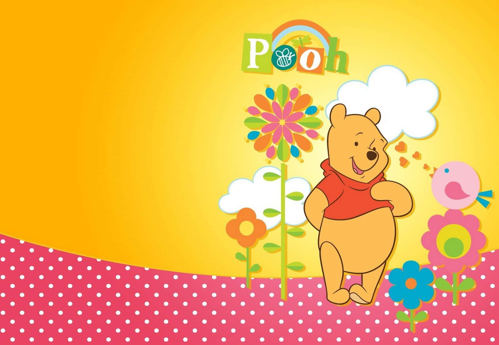 - A Laptop Featuring Winnie The Pooh For Kids Of All Ages! Background