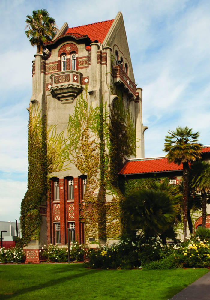 A Large Building With A Clock Tower