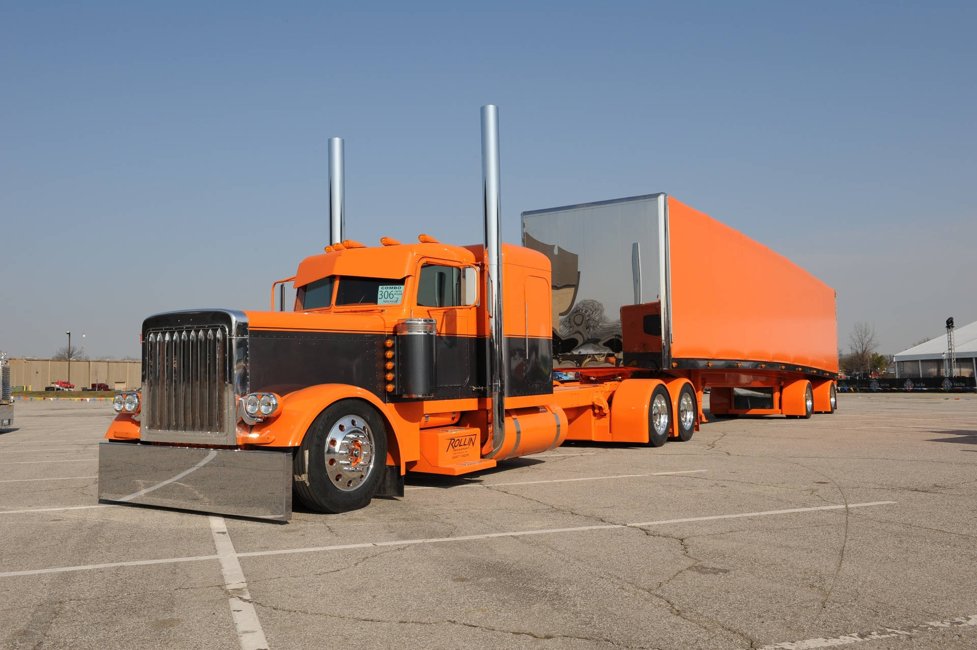 A Large Truck With A Trailer