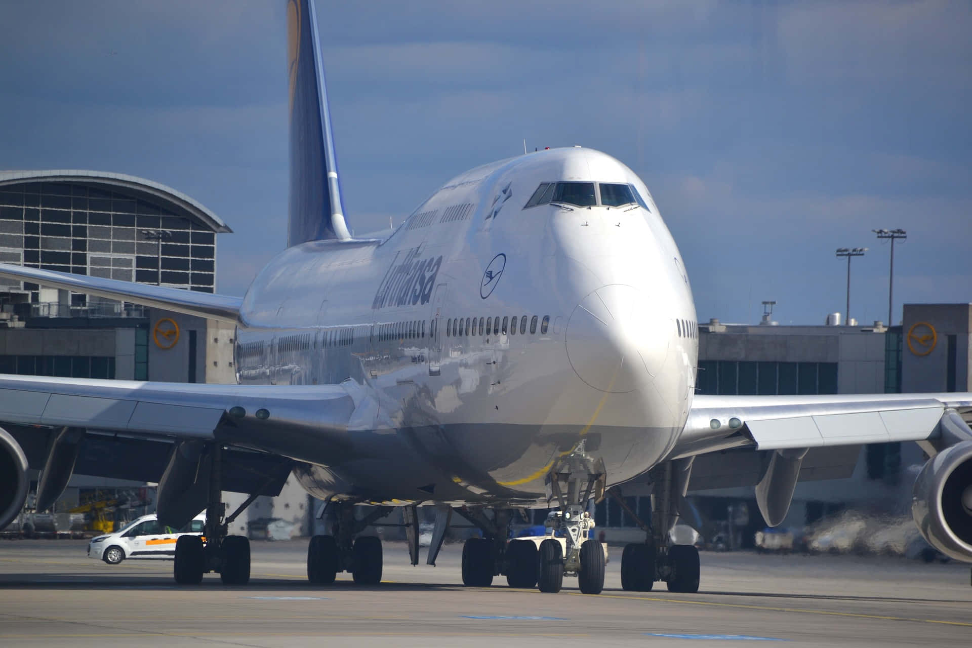 A Large White Airplane Background