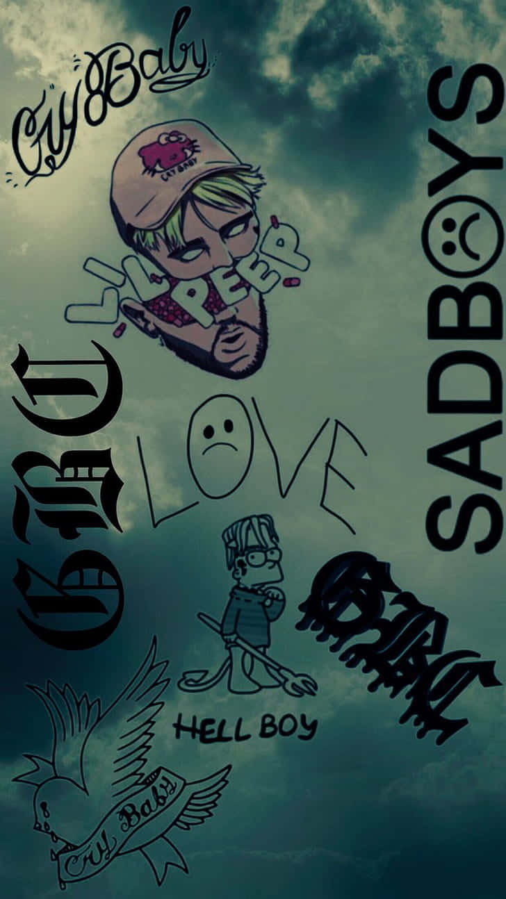 A Larger-than-life Representation Of Popular Rap Artist Lil Peep's Logo.