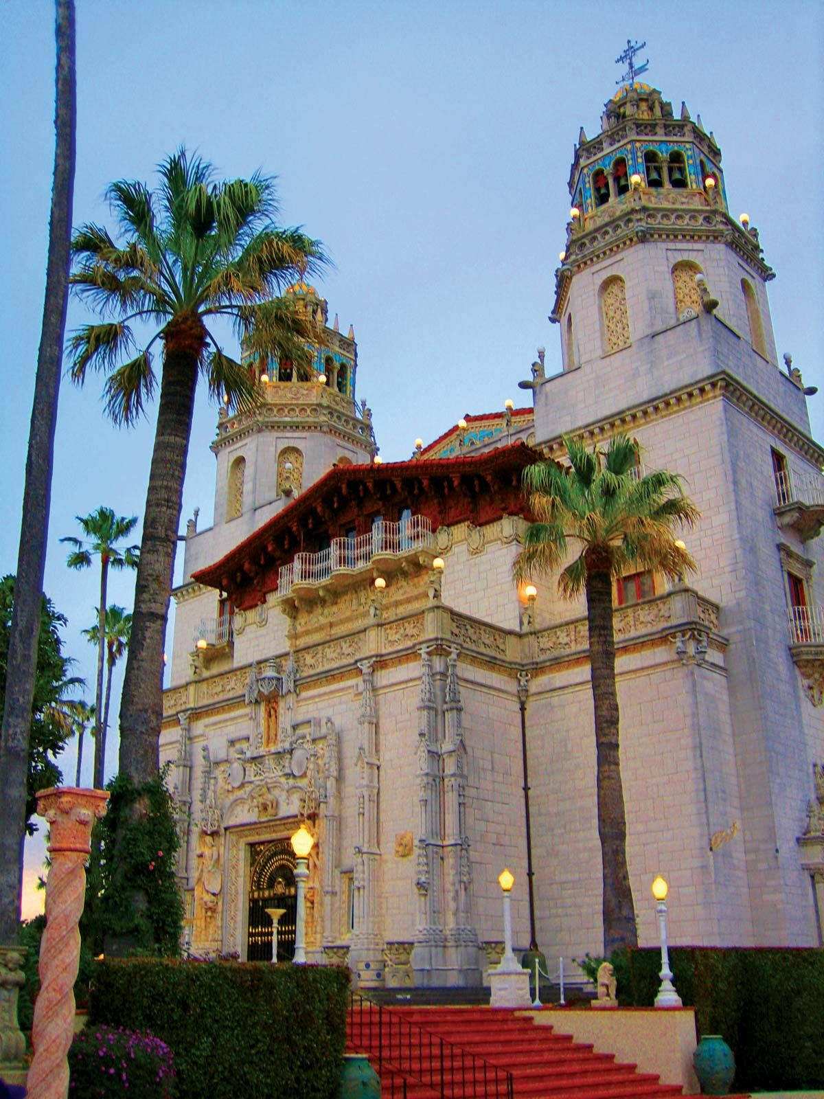 A Late Afternoon Scene At Hearst Castle's Facade