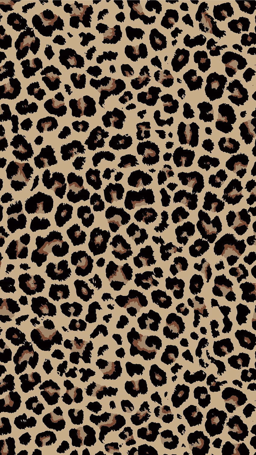 A Leopard Print Fabric In Beige And Black Background