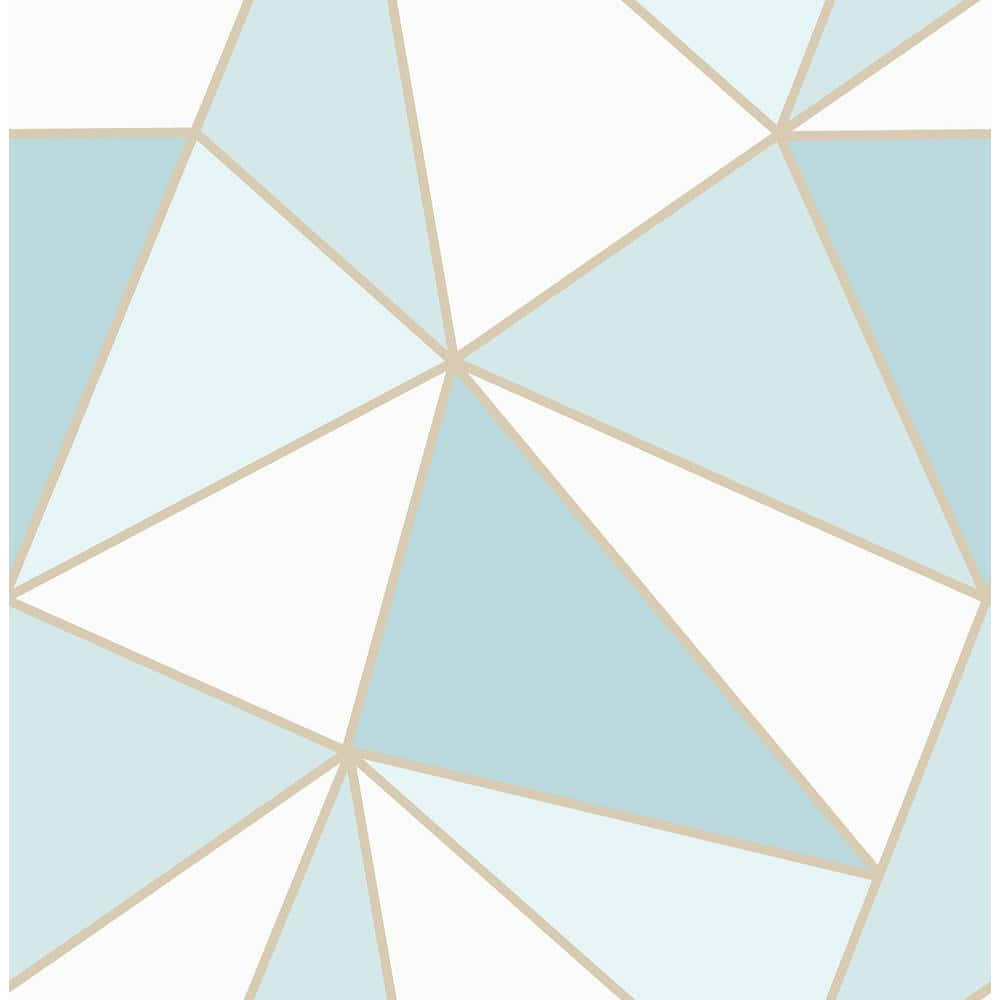 A Light Blue And Beige Geometric Wallpaper Background