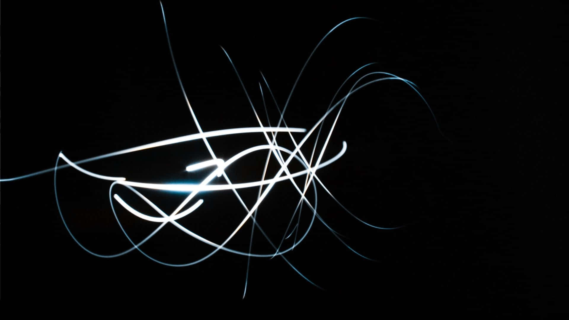 A Light Painting On A Black Background