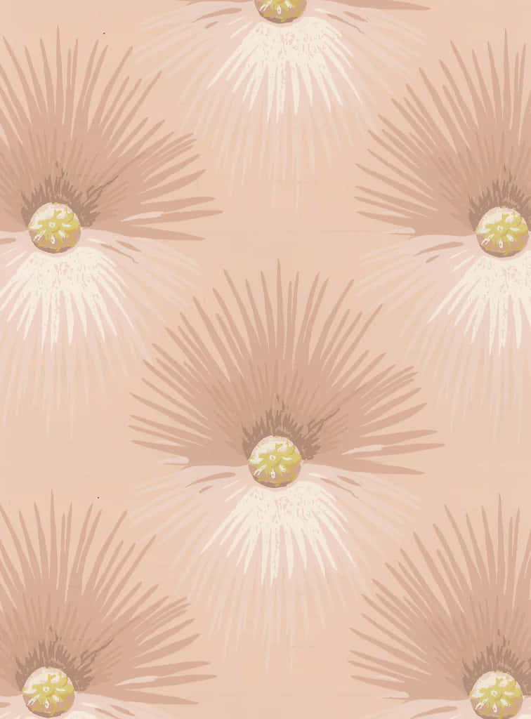 A Light Pink And Gold Wallpaper That Adds A Beautiful Contrast To Any Room. Background