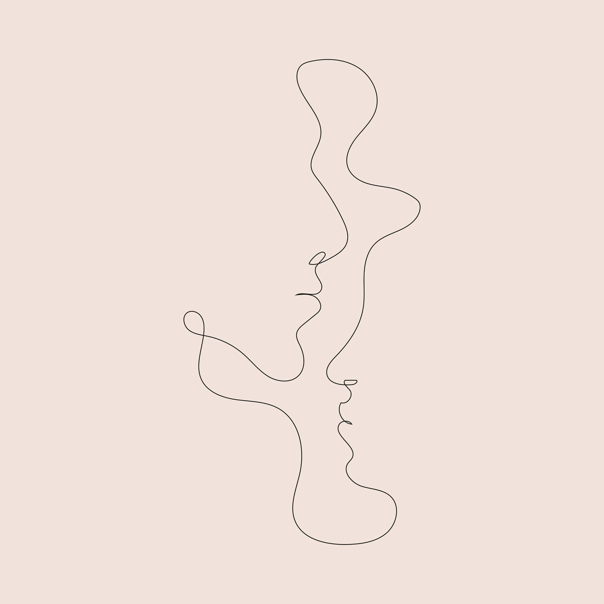 A Line Drawing Of A Woman's Face