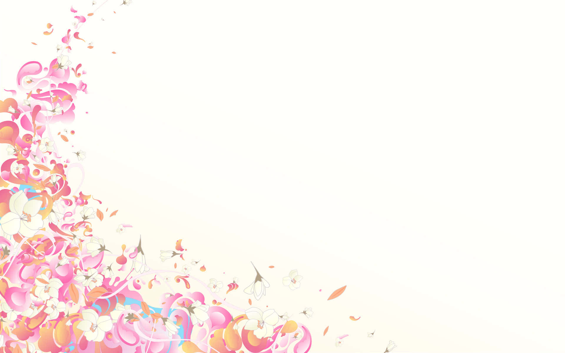 A Lively And Colorful Anime Flower Blossom Background