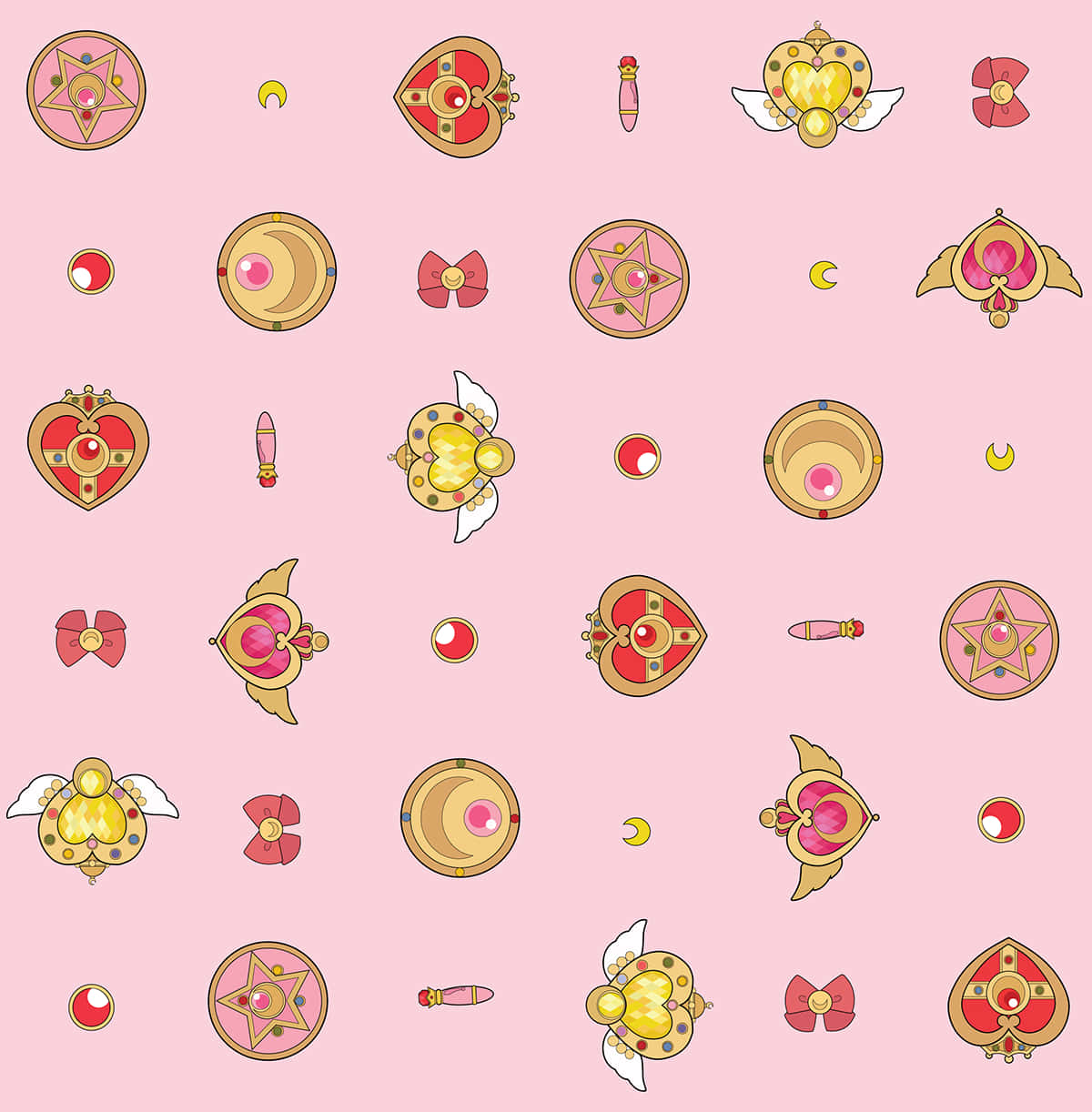 A Lively Pattern Based Off The Iconic Sailor Moon Background