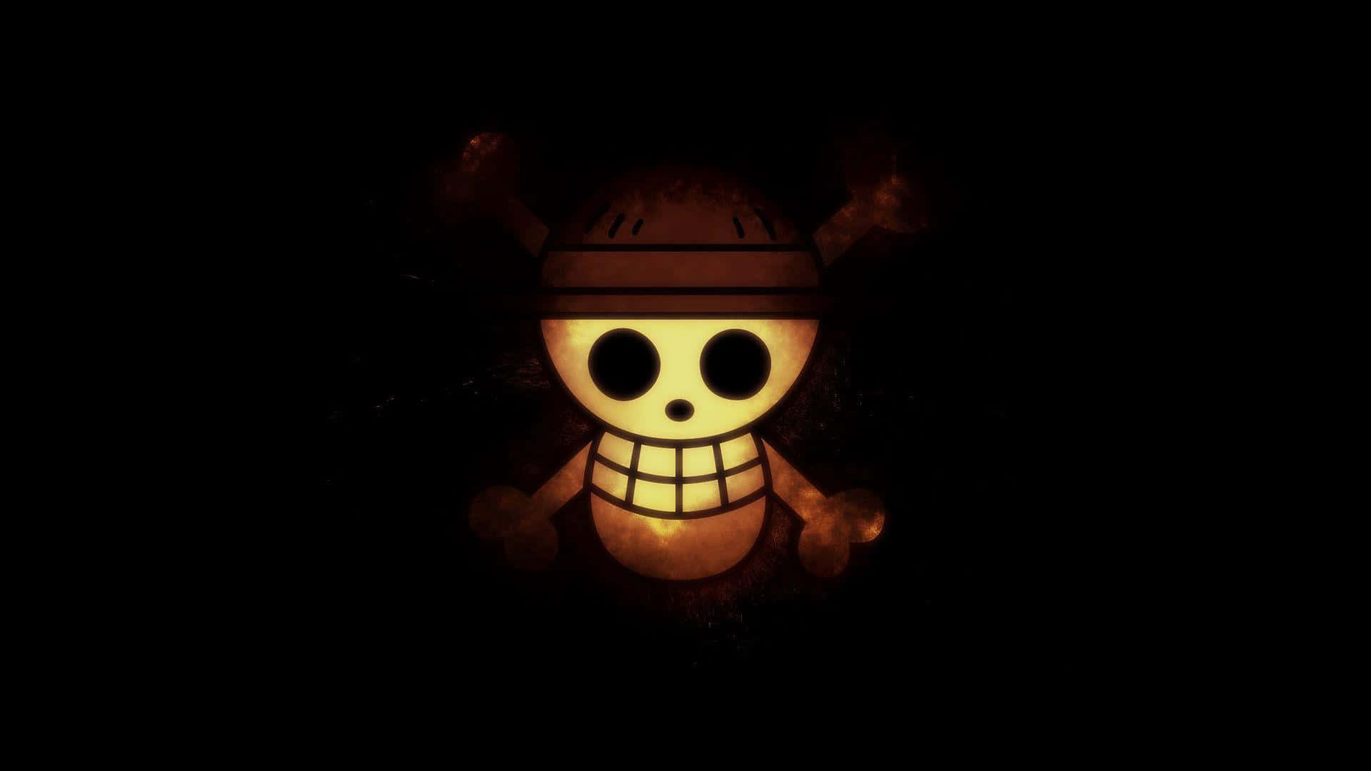 A Logo Representing A Man Wearing A Straw Hat Background