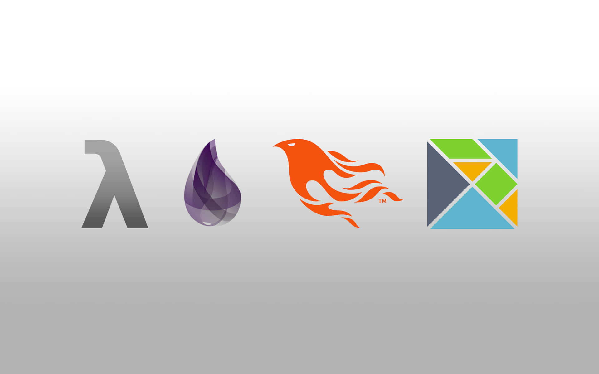 A Logo With A Fire, A Bird And A Fire Background