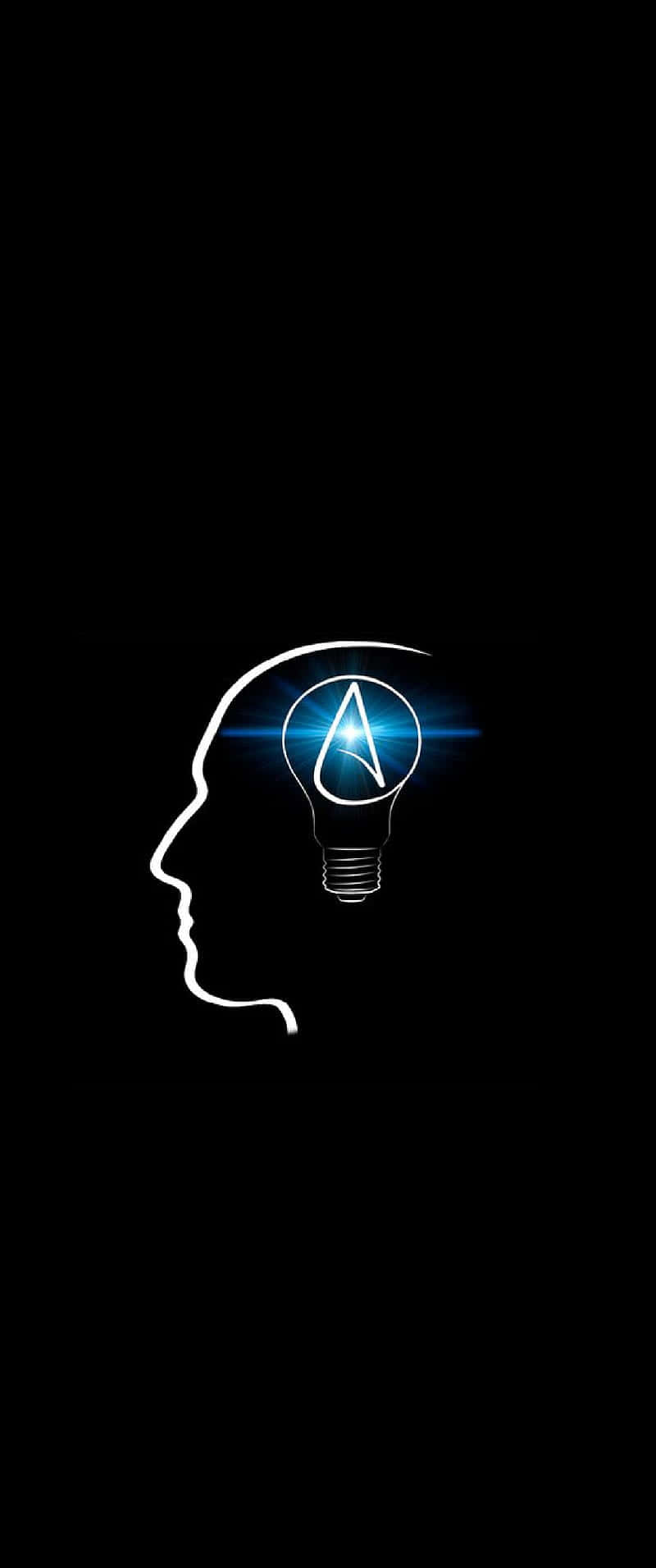 A Logo With A Light Bulb In The Head Background