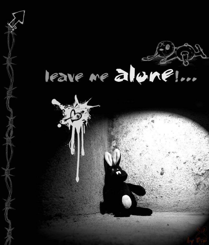 A Lonely Black Bunny Toy Seeking Solitude
