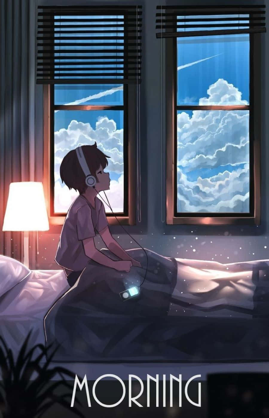 A Lonely Dark Anime Figure Amidst The Night Sky Background