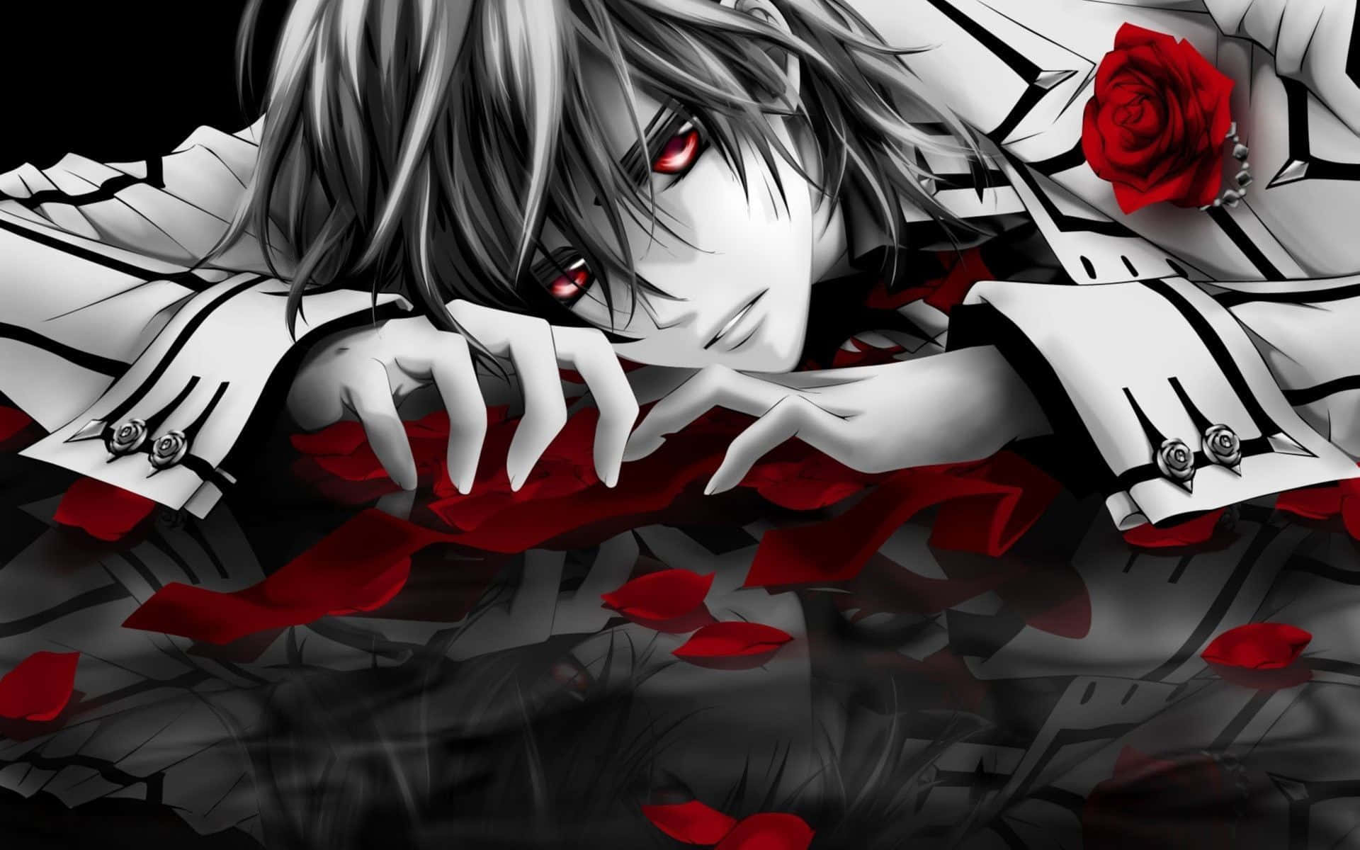 A Lonely Emo Anime Boy Trying To Keep The Negative Feelings At Bay Background