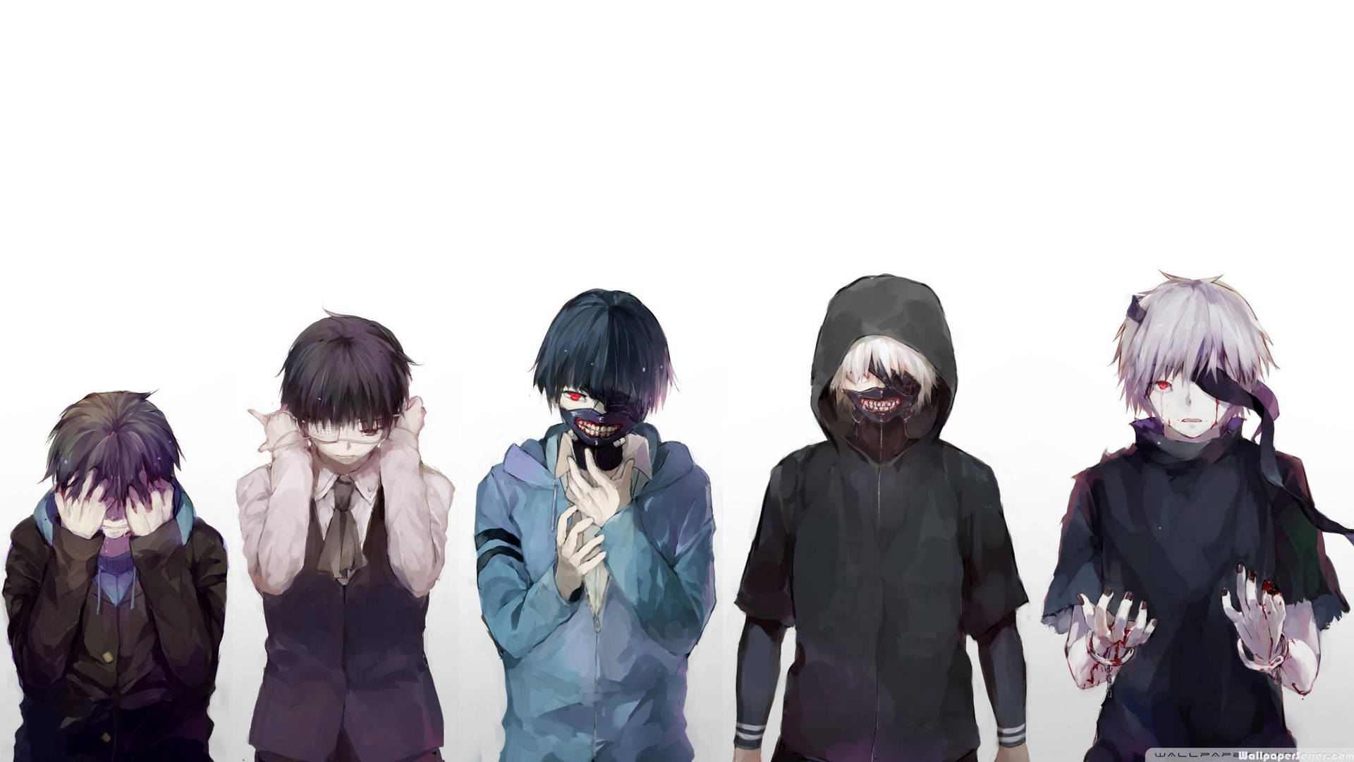 A Look At The Many Forms Of Kaneki Ken Throughout His Journey Background