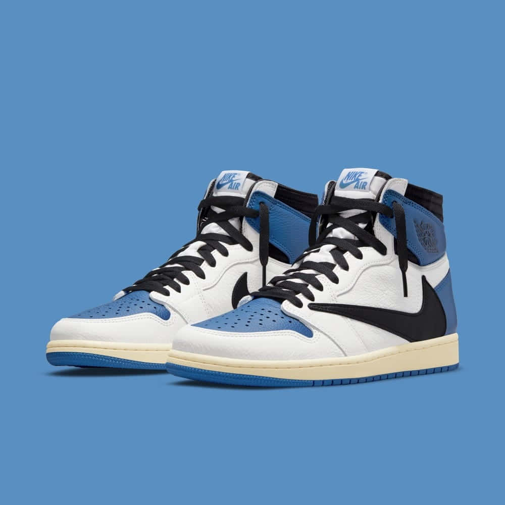 A Look At The New Travis Scott Jordan 1 Sneaker. Background