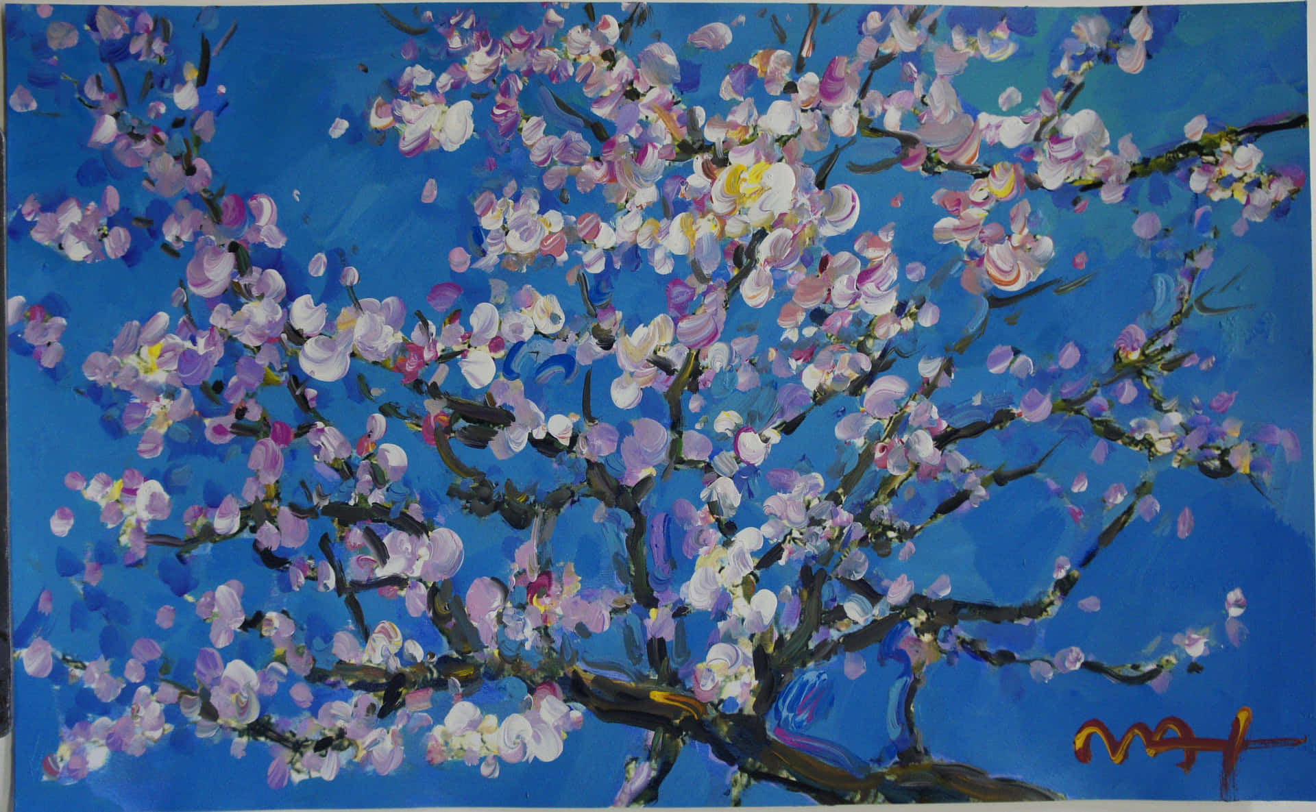 A Look At Van Gogh's Landmark Painting Of Almond Blossoms Background