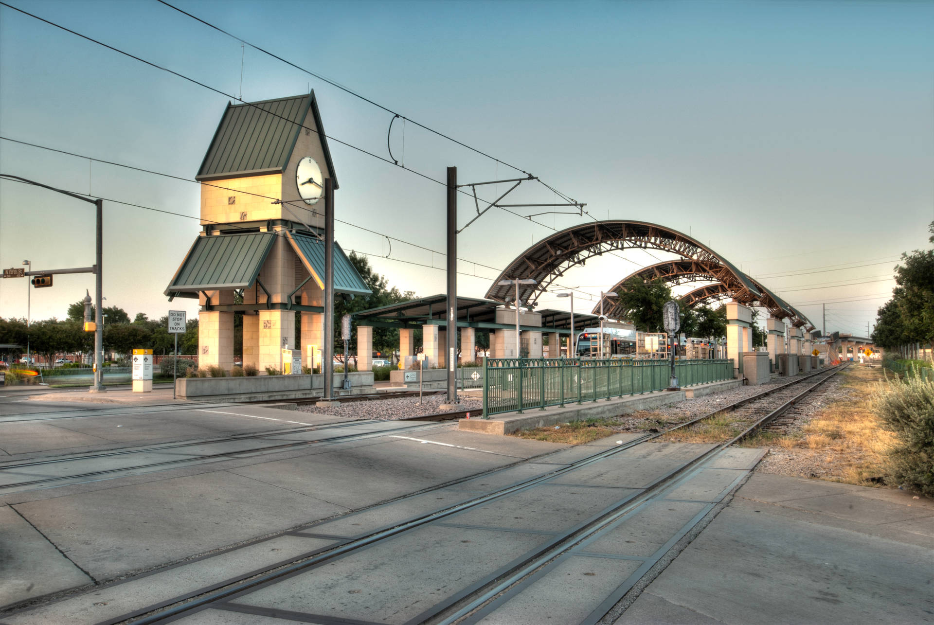 A Look Into Downtown Garland's Train Station Background