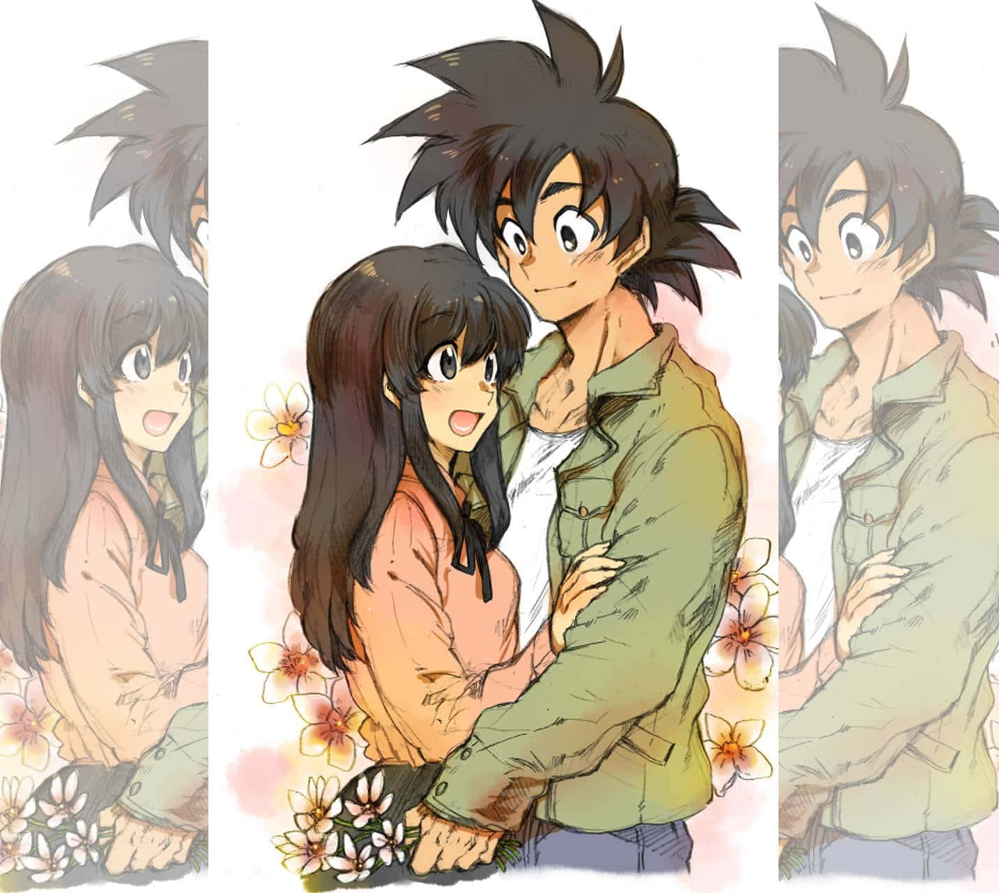 A Love Story For The Ages - Goku And Chichi Forever Background