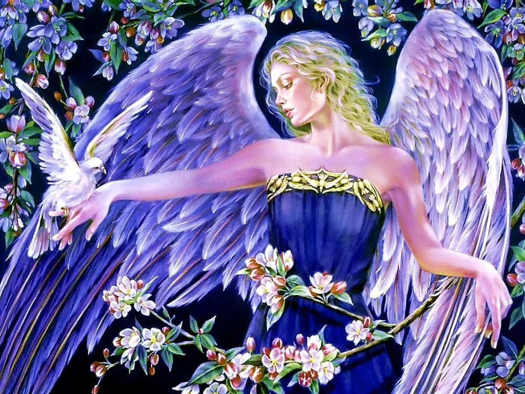 A Lovely Angelic Doll In A Serene Wonderland Background