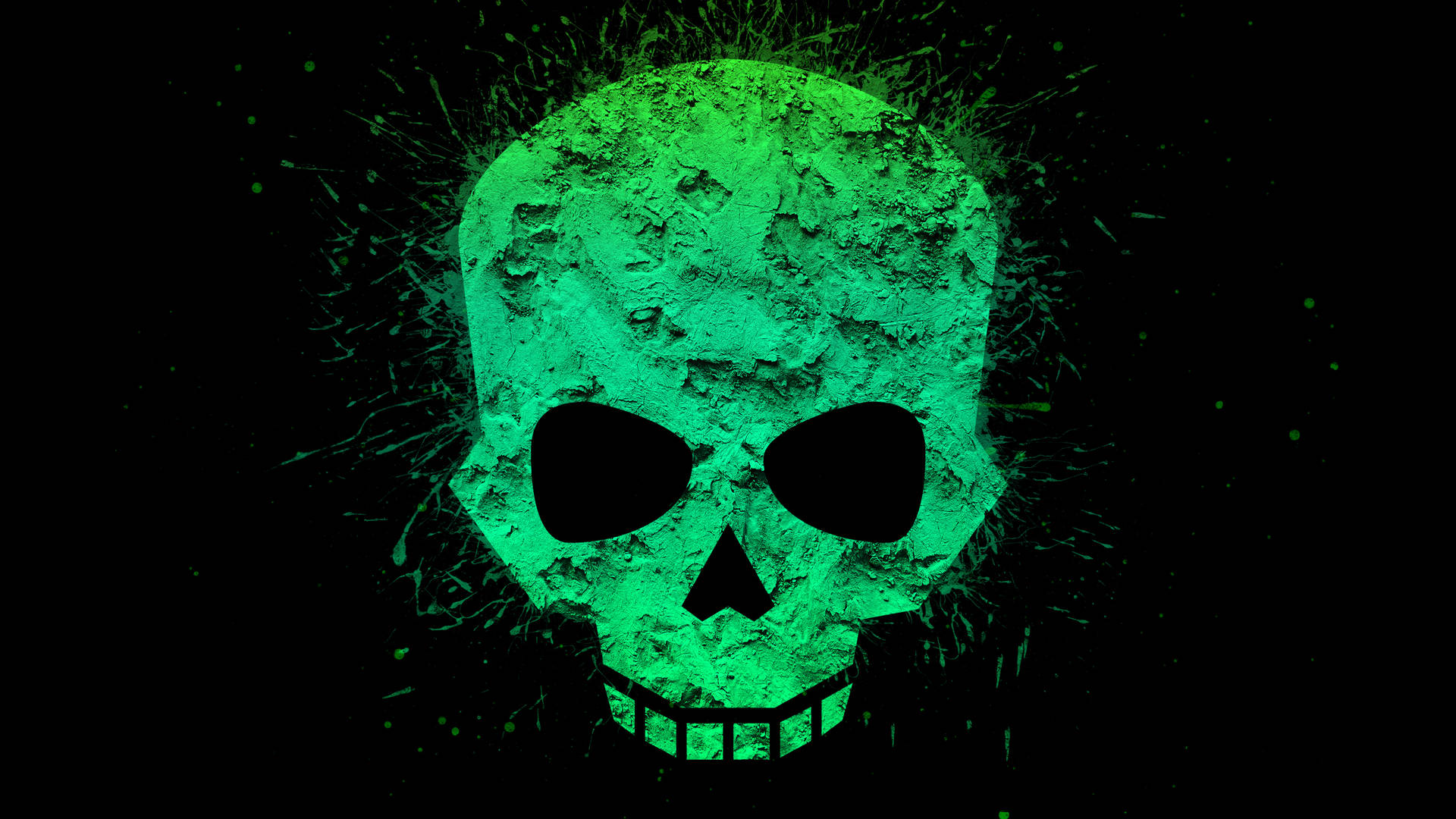 A Lurking Green Fire Skull