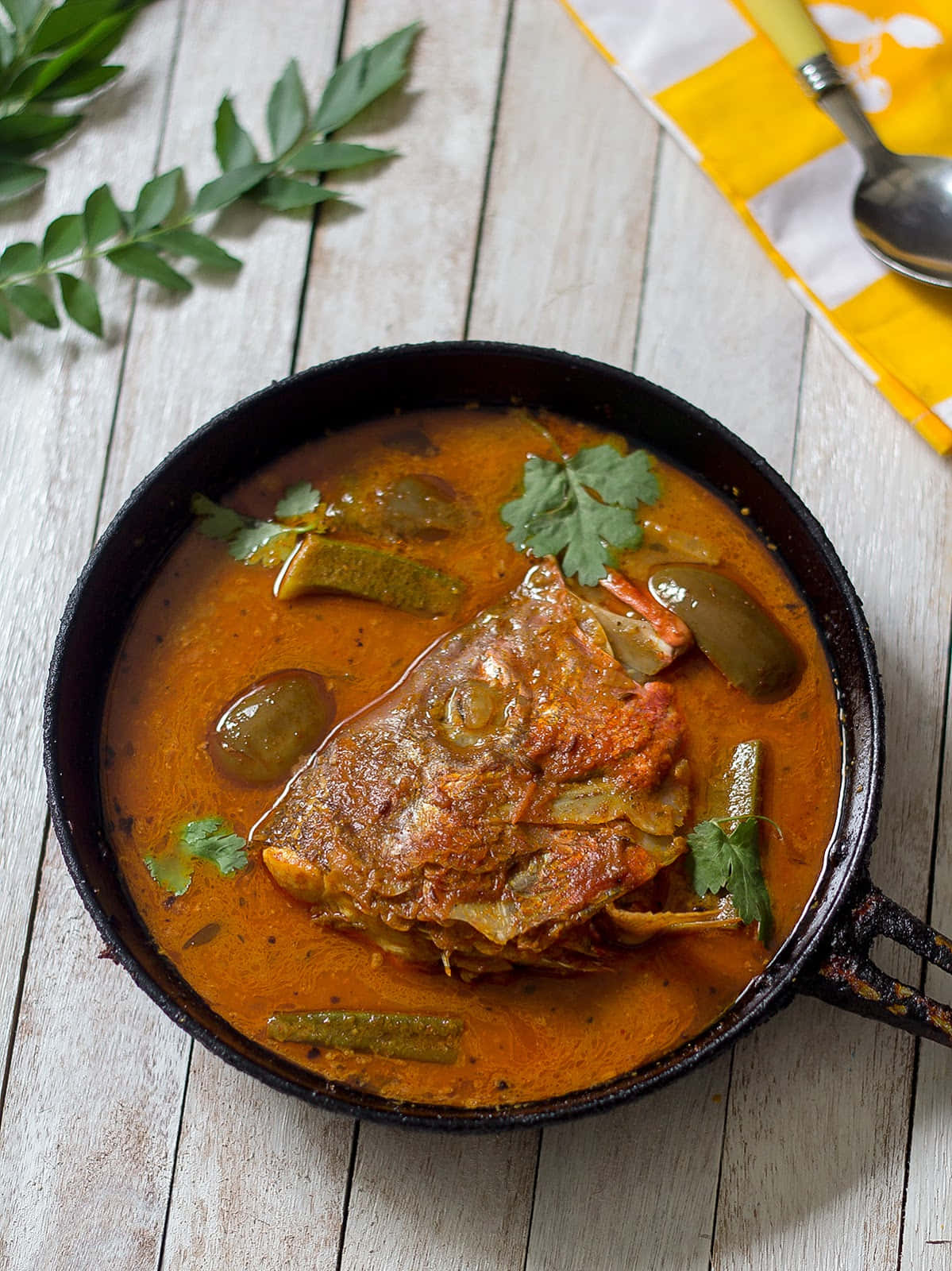 A Luscious Feast - Exquisite Fish Head Curry Background